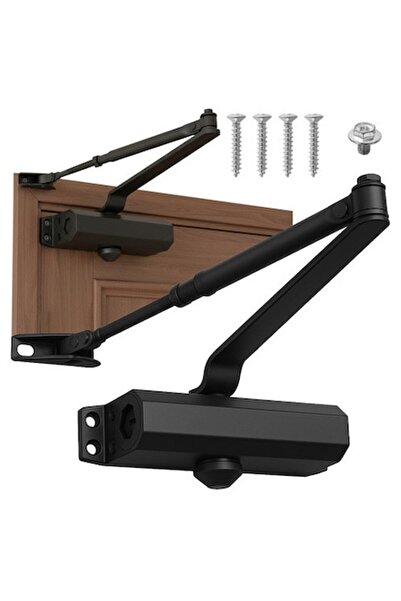 Ruhhy Închizător hidraulic de ușă cu braț reglabil pentru uși 40–65 kg, unive...