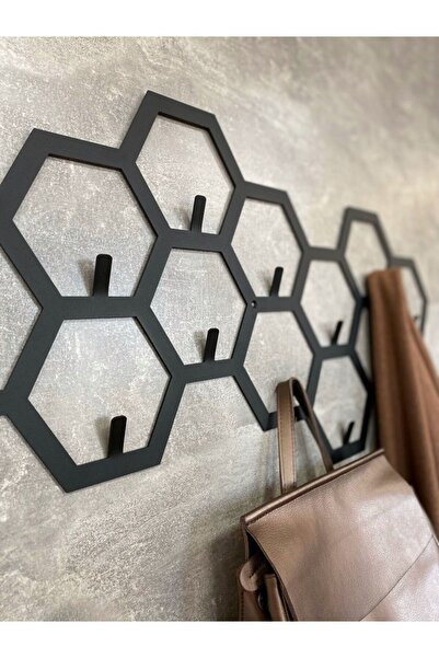 çkçhnm64 Petek Desenli Metal Duvar Askılığı – Modern Dekoratif Çoklu Askı Apa...