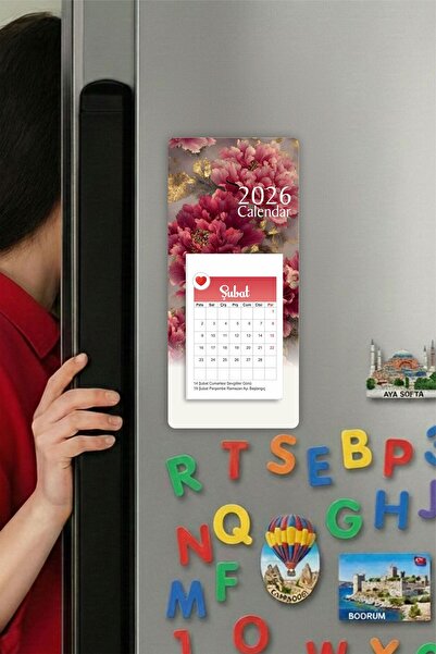 Tieni 2026 Takvimi | Buzdolabı Magnetli Takvim | Refrigerator Magnet Calendar...