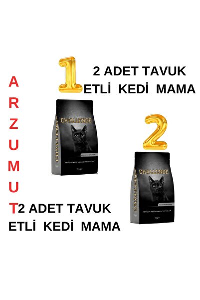 Challenge Tavuklu Yetişkin Kedi Maması 1 kg X 2 Adet