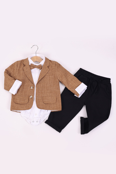 Pollito Baby Boy 4-Piece Set with Bodysuit and Jacket