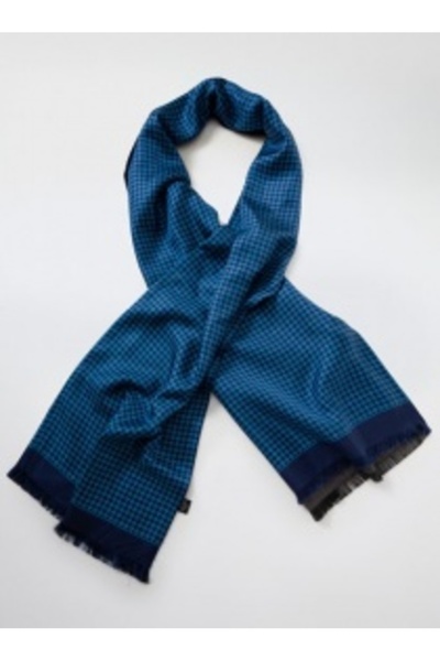 Codan Krawattenschal Ornamente Doubleface marineblau