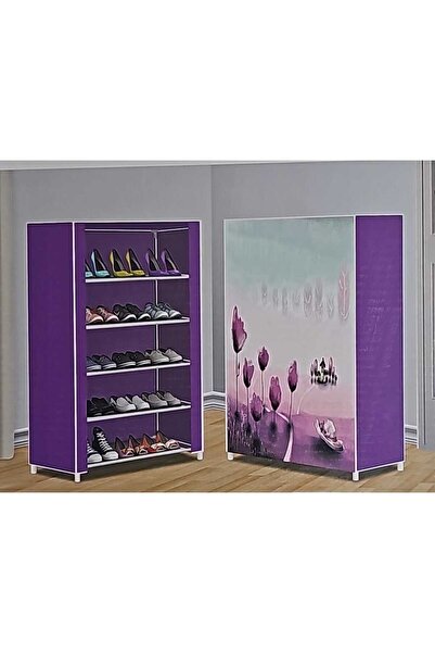 SS 5-Shelf Fabric Shoe Rack - Multicolor