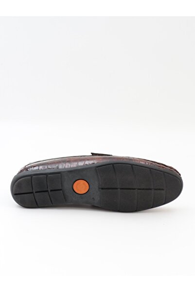 Fosco 2094 Brown Genuine Patent Leather Loafer Men's Shoes