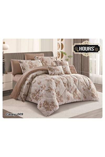 HOURS Casei 4-piece winter bedspread, double faux fur with velvet