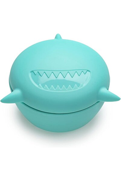 Melii وعاء سيليكون للأطفال الصغار مع غطاء - حاوية تخزين الطعام (سمك القرش)