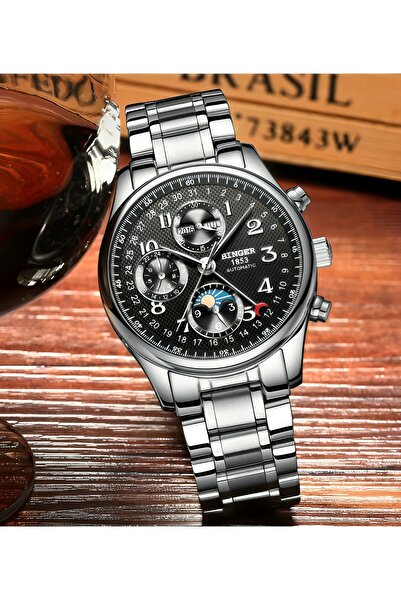 BINGER Binger Swiss Moon Phase Mechanical Men's Watch B 603-8
