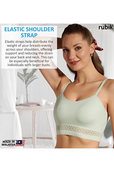 RUBIK Seamless Padded Sports Bra Non Wired Adjustable Straps For Yoga Gym Training Running Workout Fitness