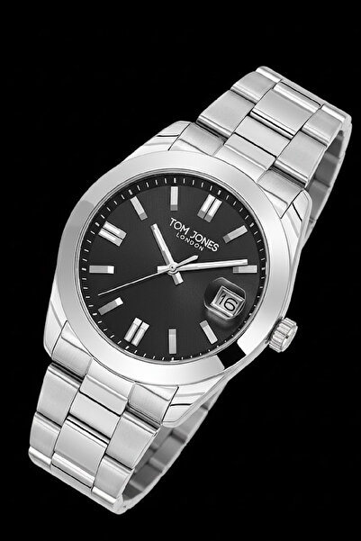 Tom Jones Erkek kol saati gümüş renk çelik orjinal 3atm su geçirmez 2 yıl gar...