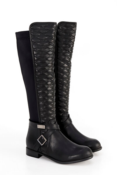 Mamito Ayakkabı BLN 515 Μπότες μέχρι το γόνατο με καπιτονέ σχέδιο από ελαστικό ύφασμα