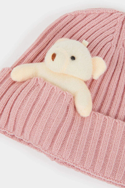 DeFacto C7928A8Pn10 Pink Girl's Knit Beanie