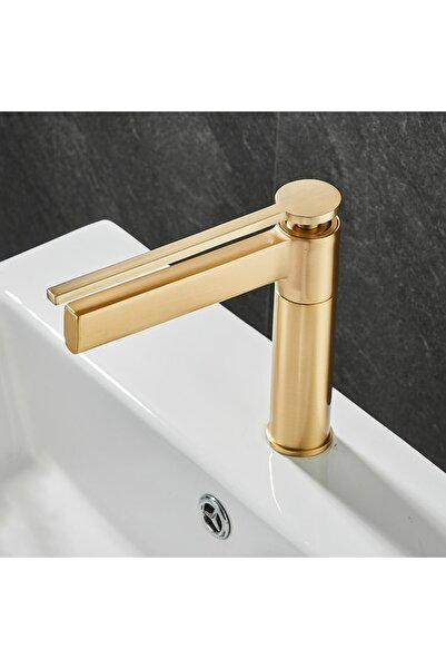 OEM Ava short washbasin faucet, glossy gold (code 87992S-G)