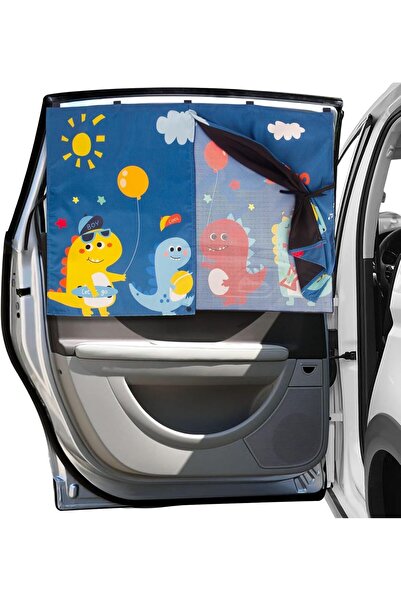 NALACAL Magnetic Car Side Window Shade, Double-Layer Black 27x20 cm