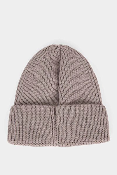 DeFacto C7149Axgr316 Gray Men's Woven Label Beret