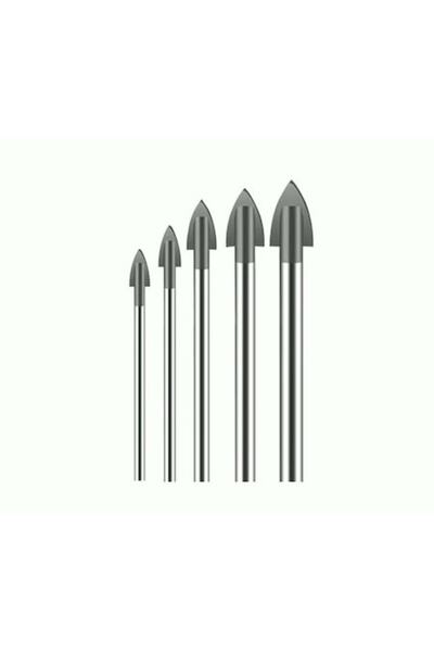 Drill Set de 5 burghie pentru sticlă, ceramică și faianță (3, 4, 5, 6, 8 mm) pentru