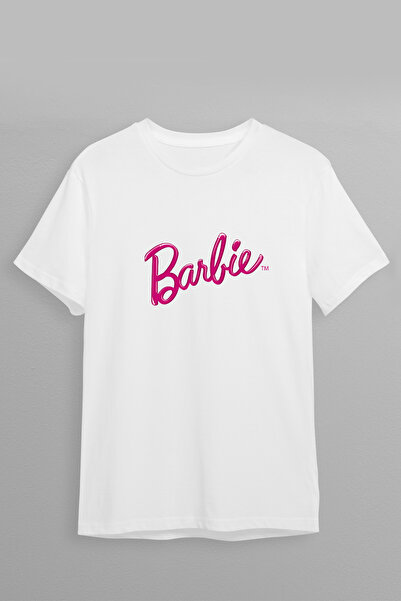 Justime تي شيرت بتصميم باربي تيوب قصة فضفاضة مصنوع من القطن برقبة دائرية للجنسين