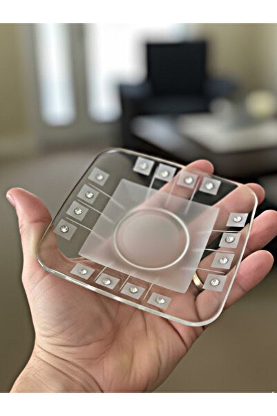 DECOSTYLE Paşabahçe 54261 Square Tea Plate Stony Decorated 6 Pieces