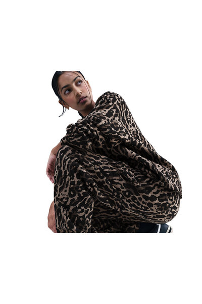 Nike Women's tracksuit bottoms w nsw phnx flc hr os aop pnt leopard print tracksuit bottoms