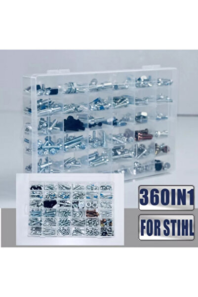 Farmertec Set of 360 pcs nuts and bolts compatible with Stihl chainsaws