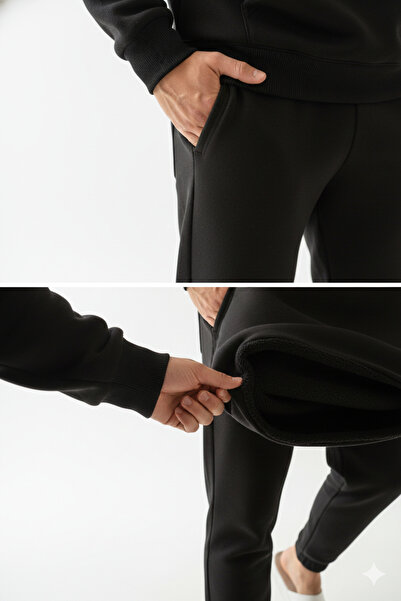 NİCE Oversized Hooded Cotton Men's Tracksuit Set |   Fleece Casual Style Sweatshirt and Bottom Set