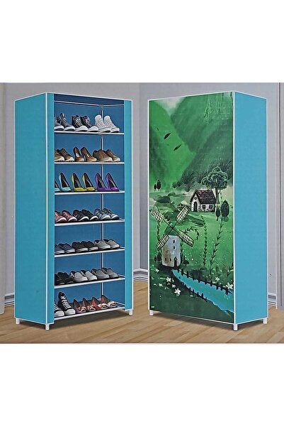 SS 5-Shelf Fabric Shoe Rack - Multicolor