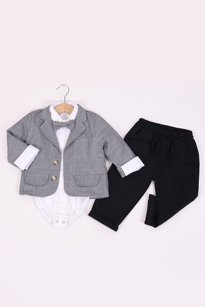 Pollito Baby Boy 4-Piece Set with Bodysuit and Jacket