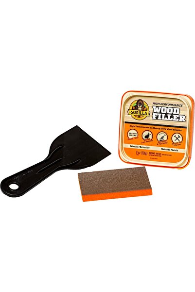 GORILLA All Purpose Wood Filler Wood Repair Kit with Putty Knife and Sanding Block