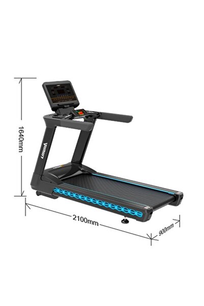 BUNCA Professional treadmill, 5 HP, 180 kg weight capacity, 15% incline, 24 km/h speed, running surface 58 x 153 cm, 12 exercise programs, 6200 RPM