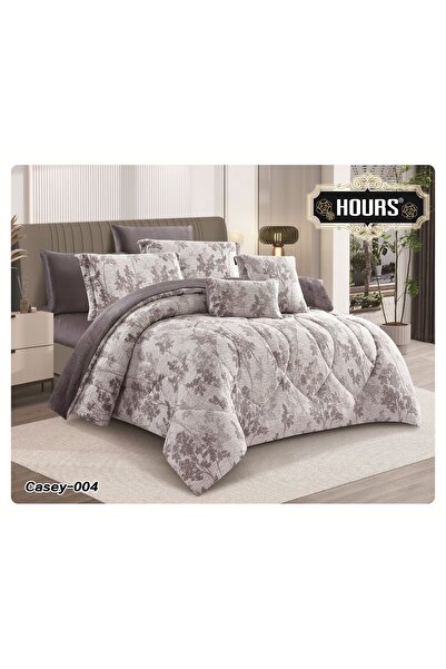 HOURS Casei 4-piece winter bedspread, double faux fur with velvet