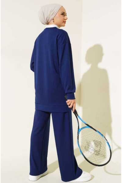 MODA VEDAT Women's Front Printed 0Y-Ho Fabric Double Set -156