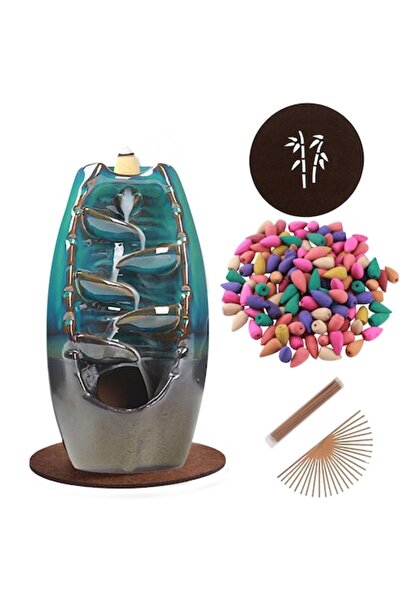 Galaxia Πράσινο κεραμικό θυμιατό με εφέ καταρράκτη Galaxia® + 55 αρωματικά κώ...