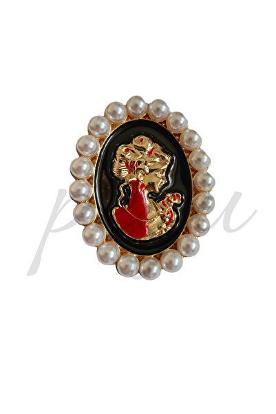 pegu baby collection İNCİ ÇERÇEVELİ BROŞ