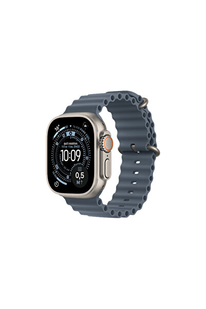 Apple Watch Ultra 3 GPS + Cellular 49mm Natural Titanium Case with Anchor Blue Ocean Band MEWH4TU