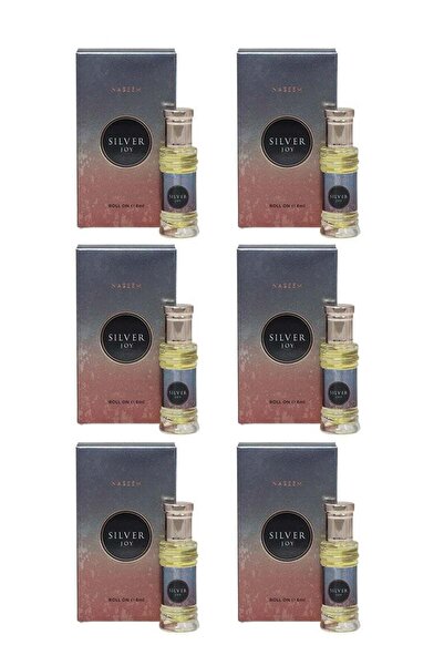 Naseem زيت عطري سيلفر جوي رول أون للرجال والنساء - 6 مل (عبوة من 6 قطع)