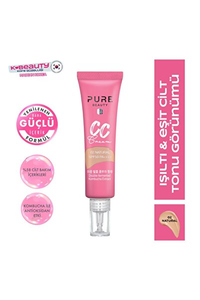 PURE BEAUTY CC Krem SPF50 PA++++ Natural 30 ml