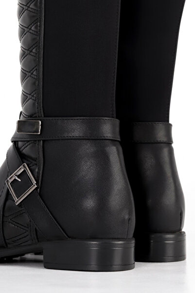 Mamito Ayakkabı BLN 515 Μπότες μέχρι το γόνατο με καπιτονέ σχέδιο από ελαστικό ύφασμα