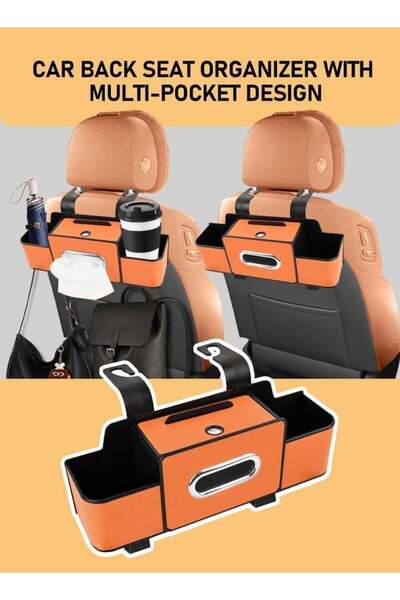 Generic Car Organizers Leather Car Seat Back Storage and a Multi-Pocket Hanging Storage Bag For Car Seat Bac