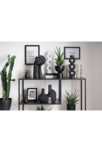 House & Garden Decorative statuette Head, black, 35 cm
