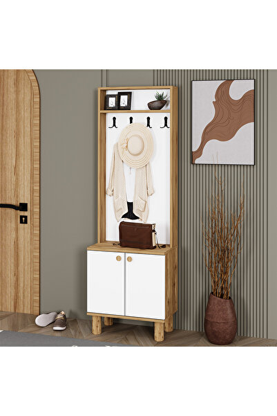 Kalender Dekor İzem-1 Bohem Ayaklı Ayakkabılık Portmanto Vestiyer