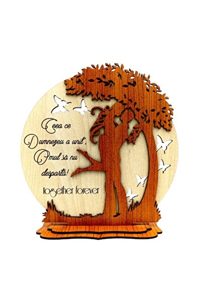 OEM Decorațiune din lemn „Ce Doamne...” – Nuntă/Cadou pentru soție, 20 cm, Si...