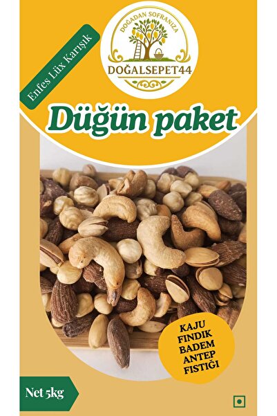 DOĞALSEPET44 Enfes Lüx Karışık Çerez Düğün Paket 5 kg