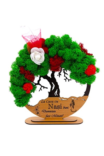 OEM Artă Copacul Vieții cu mușchi stabilizat, personalizată pentru nuntă/nași...