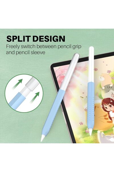 genernic Apple Pencil (2nd Gen) Silicone Case – Ultra-Thin Dual-Color, Magnetic Charging & Double-Tap Compa