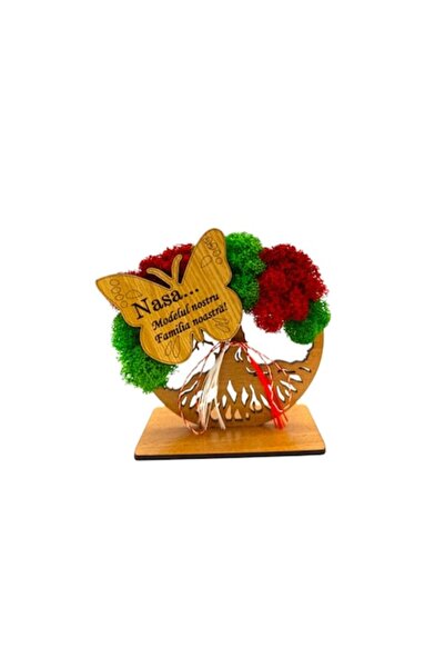 OEM Ramă decorativă Copacul Vieții cu mușchi stabilizat și fluture, Mărțișor ...