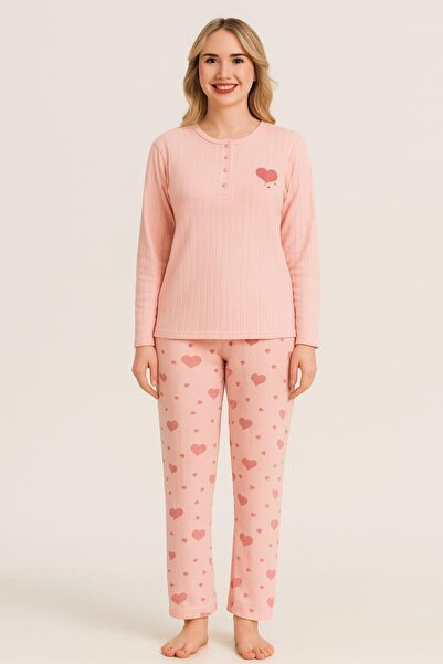 Pemilo Women's 0112 Interlock Pajama Set Somon