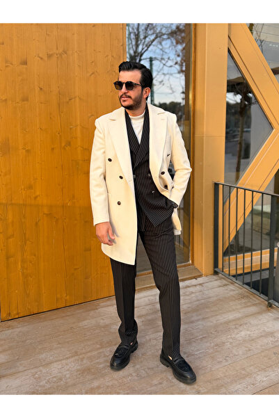 Avni Ceylan Men's Premium Slim Fit Cashmere Coat