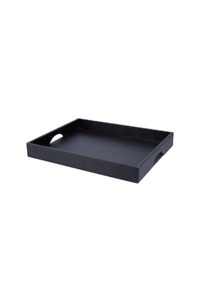 Easton Minibar Tray Back - Black Faux Leather