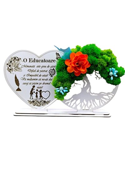 OEM Decorațiune Copacul Vieții cu suport și inimă, cadou personalizat cu mesa...