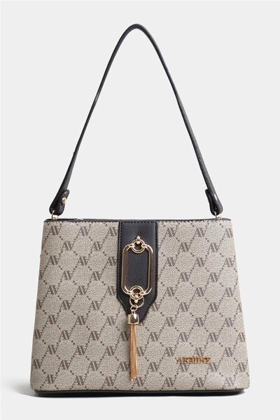 Armine 361 Women's Shoulder Bag Mink Printed