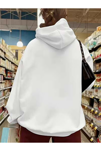 Bozz&Bozz Collection Women's Oversized Juicy Crystal Stone Printed Hoodie Thick Sweatshirt